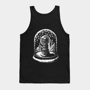 Pisa in Snow Globe Tank Top